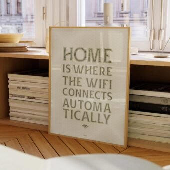 affiche studio topo home is where the wifi