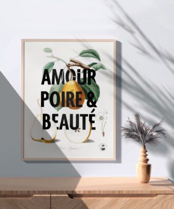 affiche studio topo Amour poire et beauté