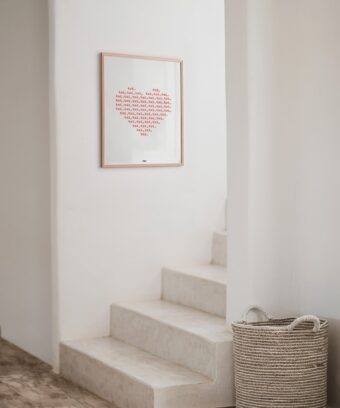 affiche typographique coeur Toi toi toi
