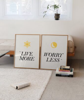 affiches duo Live More Worry Less