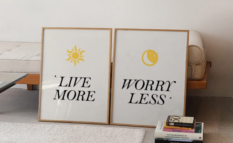 affiches duo Live More Worry Less