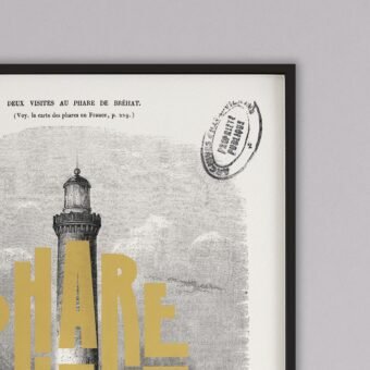 affiche Phare Ouest vintage topo affiche Phare Ouest vintage topo