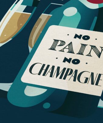 No pain no champagne affiche studio topo