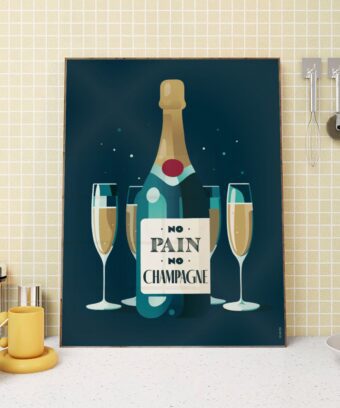 No pain no champagne affiche studio topo