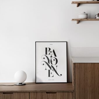 Affiche BAYONNE typographique
