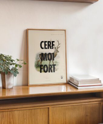 affiche Cerf moi fort design