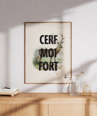 affiche Cerf moi fort design