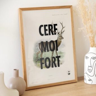 affiche Cerf moi fort design