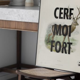 affiche Cerf moi fort design