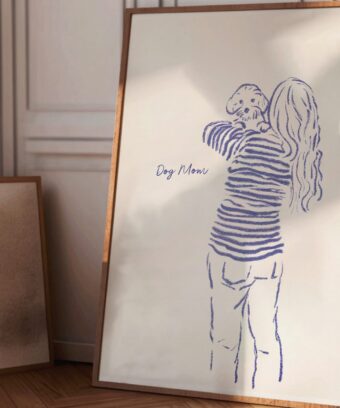 affiche dog mom illustration studio topo