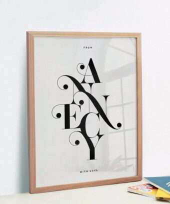 Affiche Annecy typographie