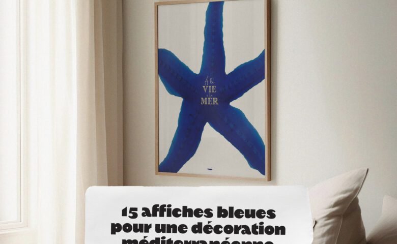 affiches bleu minimalistes