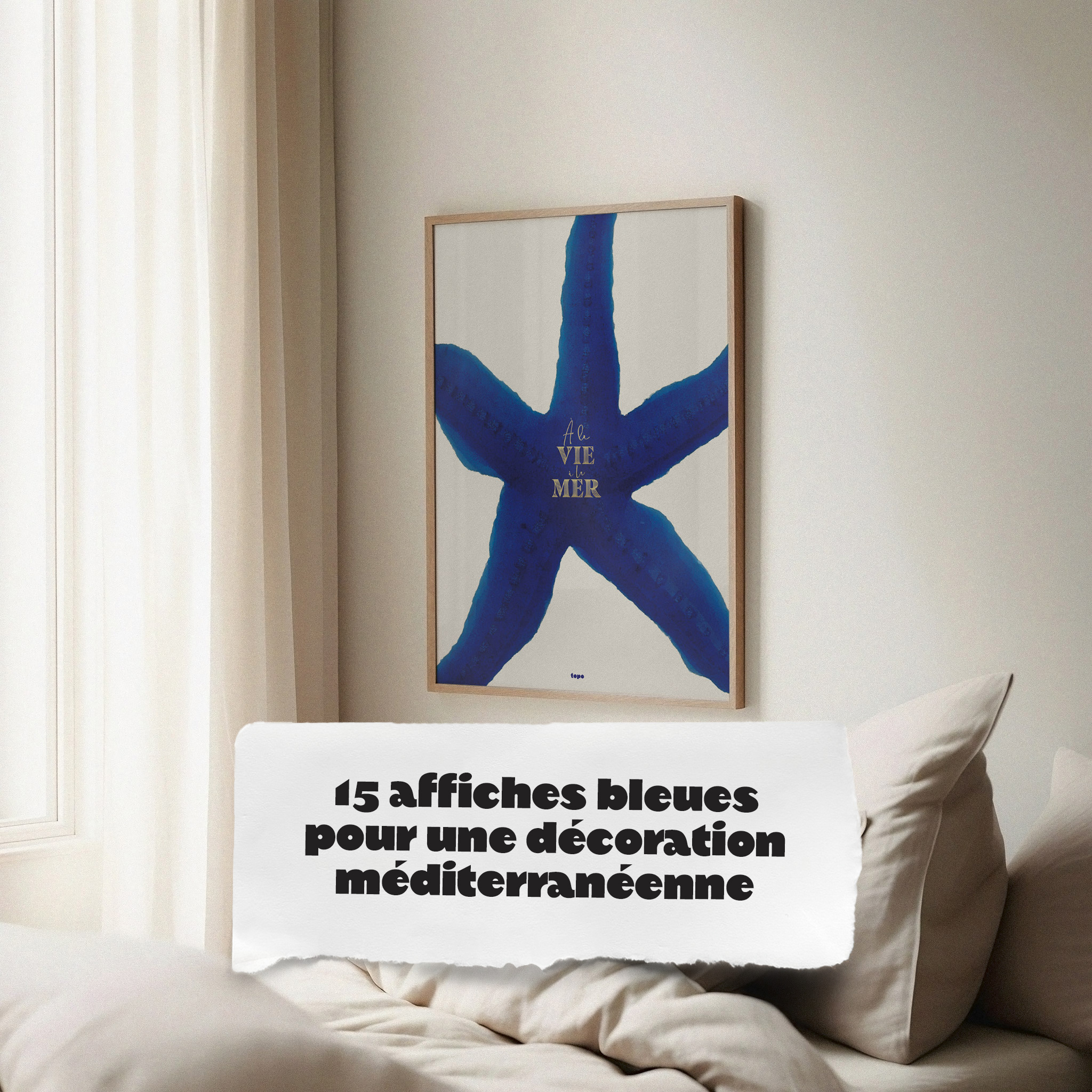 affiches bleu minimalistes