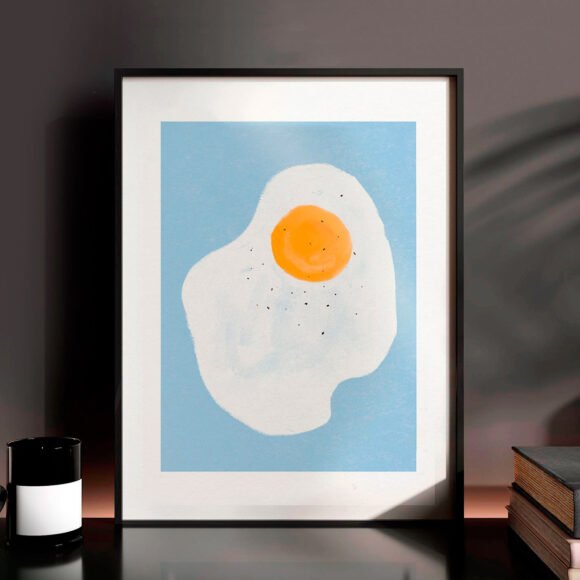 affiches bleu minimalistes