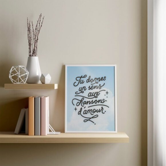 affiches bleu minimalistes