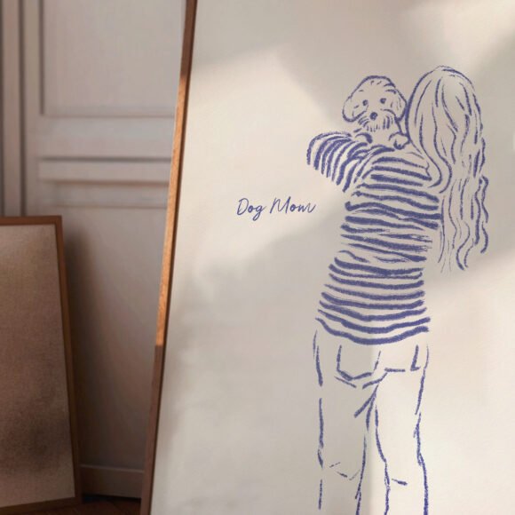 affiches bleu minimalistes