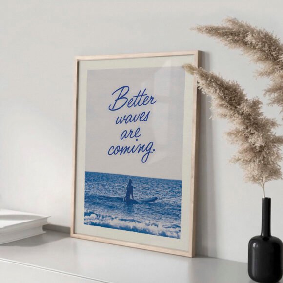 affiches bleu minimalistes