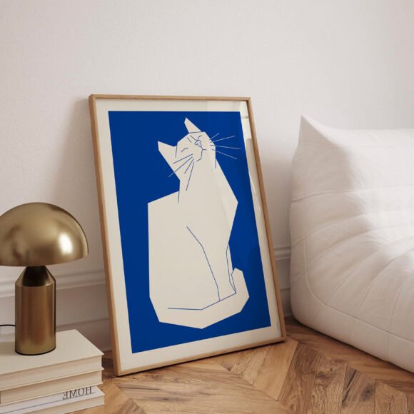 affiches bleu minimalistes