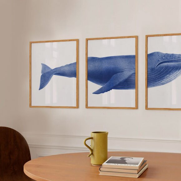 affiches bleu minimalistes