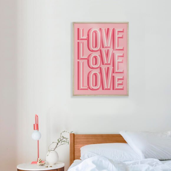 affiches couleur rose minimalistes