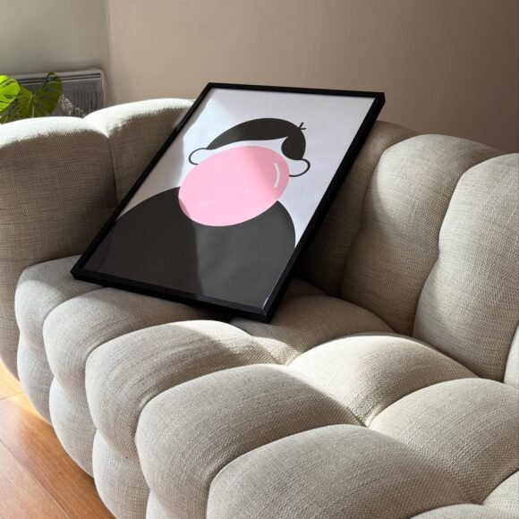 affiches couleur rose minimalistes