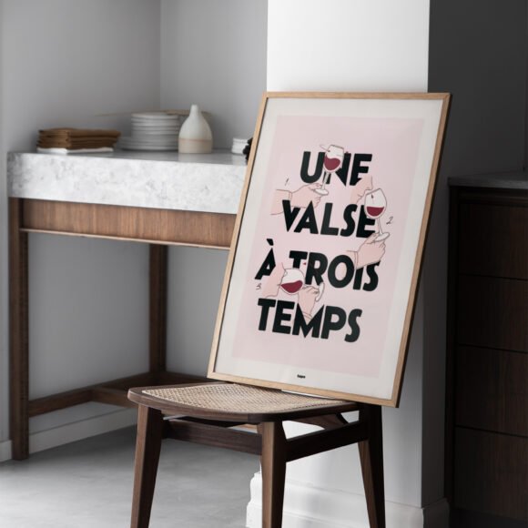 affiches couleur rose minimalistes