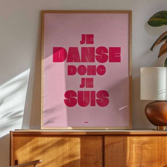 affiches couleur rose minimalistes