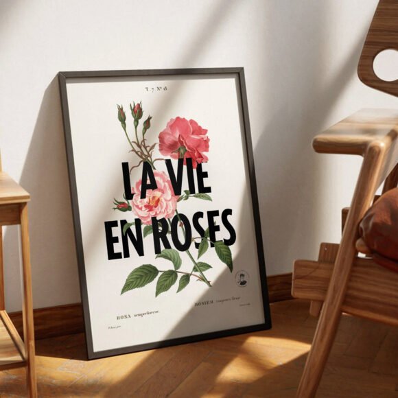 affiches couleur rose minimalistes