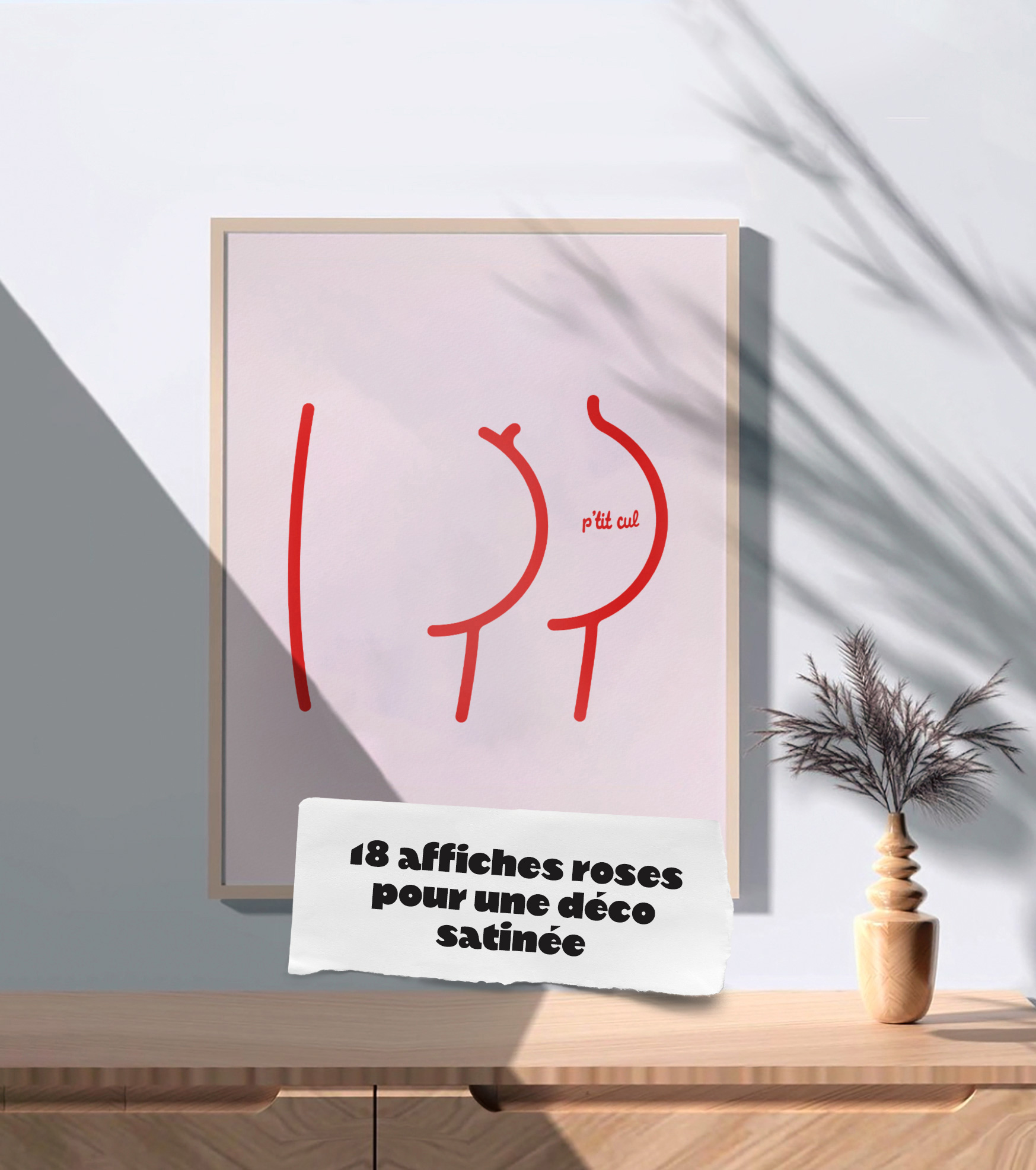 affiches couleur rose minimalistes