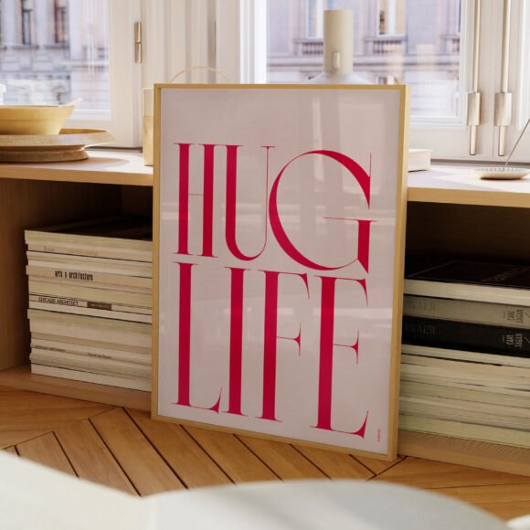 affiches couleur rose minimalistes