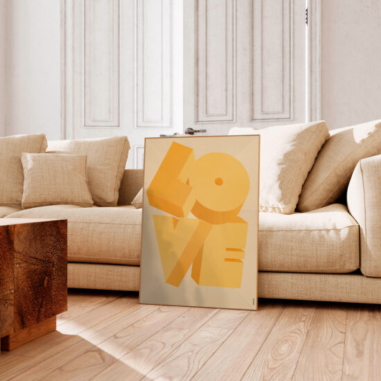 affiches jaunes minimalistes