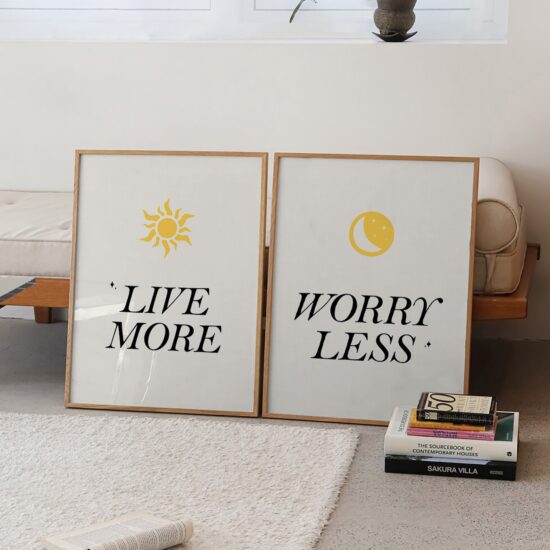 affiches jaunes minimalistes