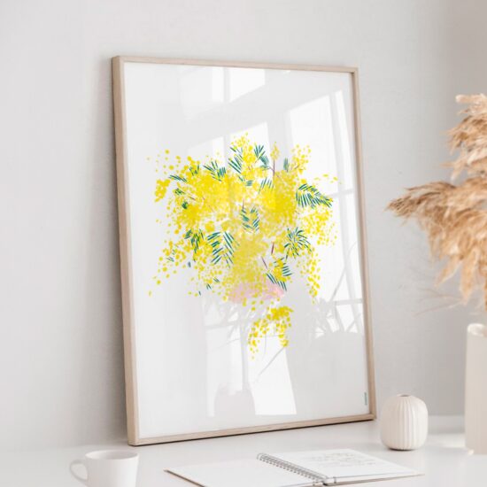 affiches jaunes minimalistes