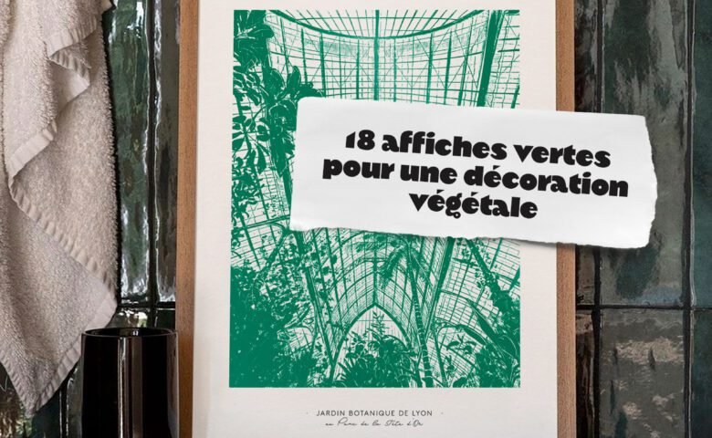 affiches vertes minimalistes