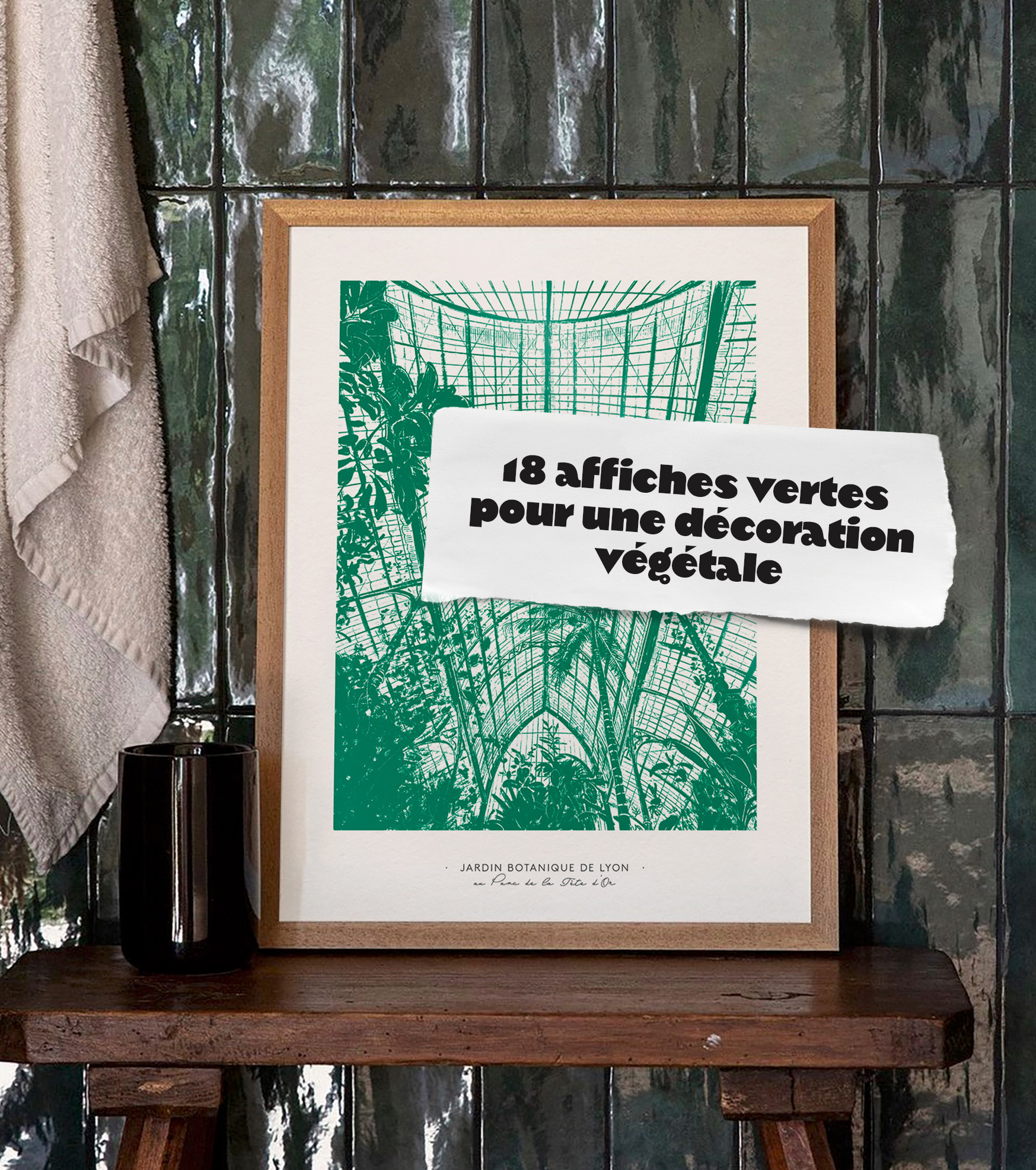 affiches vertes minimalistes
