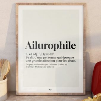 Definition ailurophile affiche