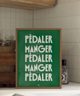 pédaler manger affiche topo