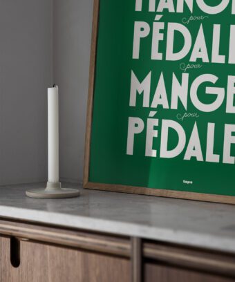 pédaler manger affiche topo