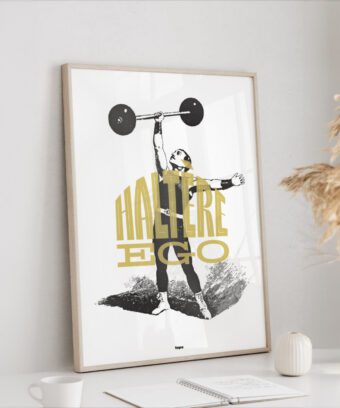 affiche studio topo vintage Haltère Ego