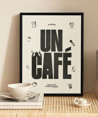 affiche un café