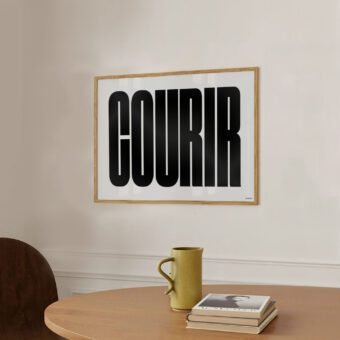 affiche courir typo
