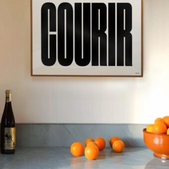 affiche courir typo