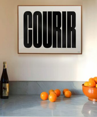 affiche courir typo affiche courir typo