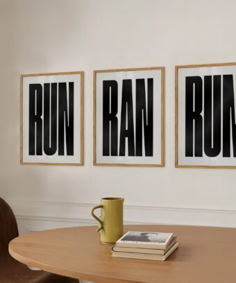 poster typo RUN RAN RUN