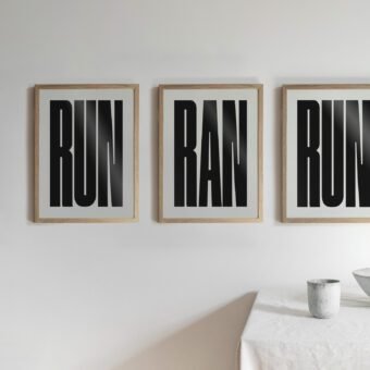 poster typo RUN RAN RUN poster typo RUN RAN RUN