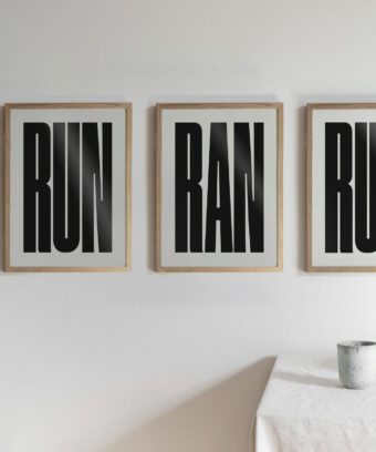 poster typo RUN RAN RUN poster typo RUN RAN RUN