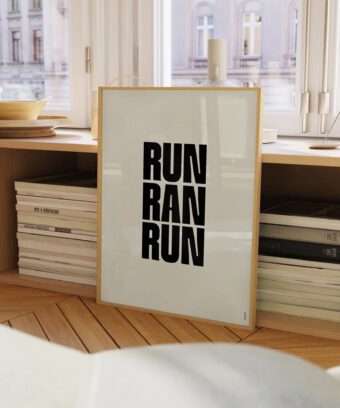 affiche RUN RAN RUN minimaliste affiche RUN RAN RUN minimaliste