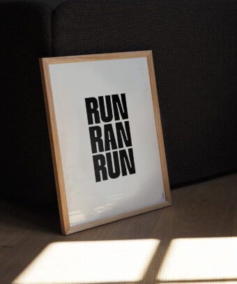 affiche RUN RAN RUN minimaliste affiche RUN RAN RUN minimaliste