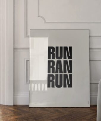 affiche RUN RAN RUN minimaliste affiche RUN RAN RUN minimaliste