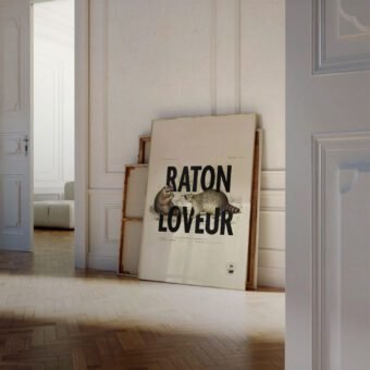 affiche design raton loveur
